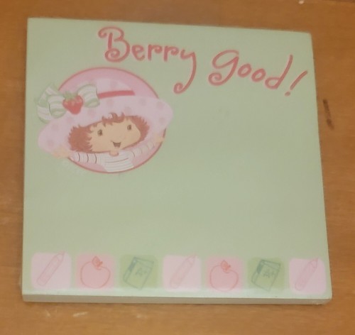 Learning Horizons Strawberry Shortcake BERRY GOOD! Sticky Note Pad, New / Sealed - Picture 3 of 5