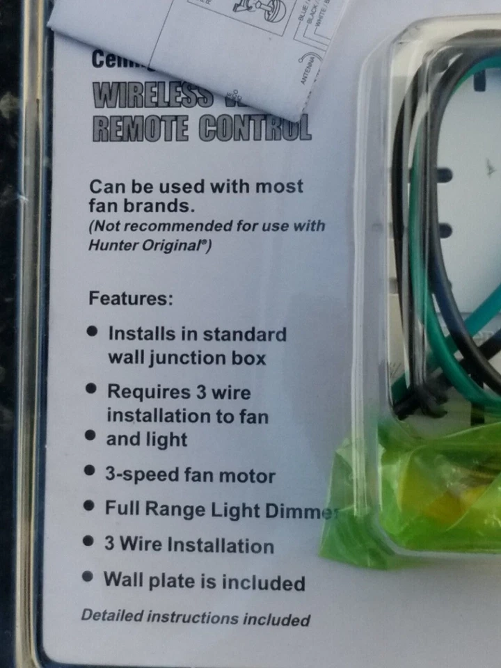 NIP Wireless Ceiling Fan and Light  Westinghouse  77875 Wall  Remote Control - Image 3 of 4