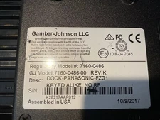 Gamber-Johnson 7160-0486 Docking Station Panasonic FZG1 without Key 7610-0486-00