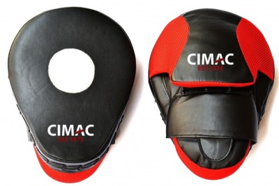 Cimac Boxen Fokus Handschuhe Haken Jab Pads Paar gebogen 10'' PU gepolstertes Netz
