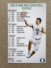 2018-19 OREGON DUCKS Basketball Schedule PAYTON PRITCHARD Celtics Pre RC XRC