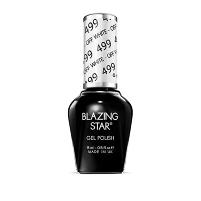 Blazing Star Gel Polish Lacquer Set UV Colour 499. Off White