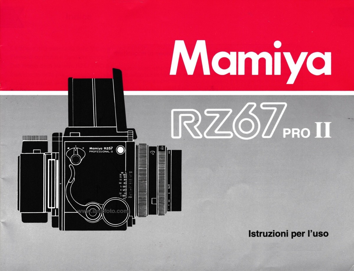 Mamiya RZ67 Pro II Istruzioni per l'uso, Italian, top condition (20078)