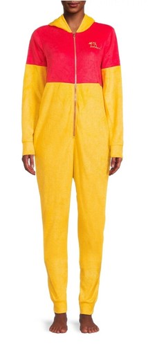 Disney Winnie the Pooh Mujer Con Capucha Unión Traje Polar Una Pieza Pijama Talla L