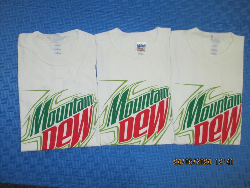 Gildan Mountain Dew T-Shirts New Size Extra Large XL Lot of 3 New Without Tags