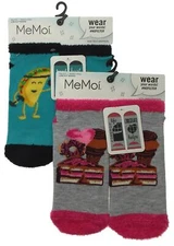 Taco Chocolate Fuzzy No Slip Socks Me Moi Low Cut Gym Gift Cake Donuts Ice Cream