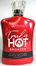 Hempz Truly Hot Tanning Lotion 13.5 oz Tingle Bronzer W/Apple  Grape Stem Cells