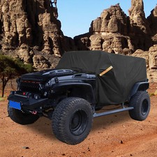 210d Cab Waterproof Car Cover For Jeep Wrangler Jk Jl 4 Door 07-21 Uv Resistant