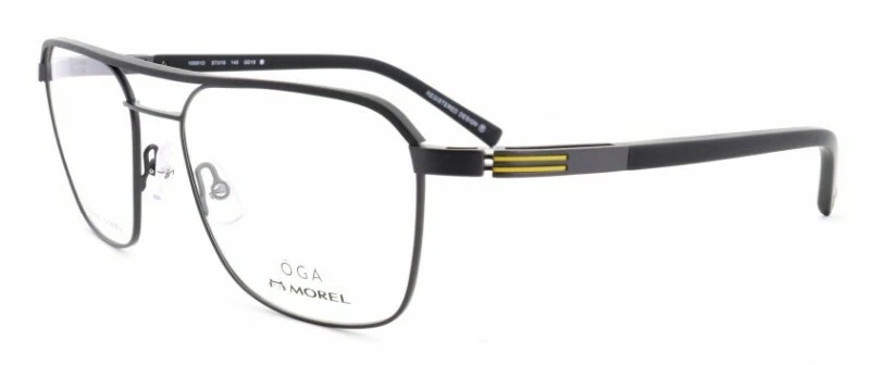 Marco óptico de metal para aviador gris oscuro OGA Morel 10091O 57-18-145 Foto 2 de 2