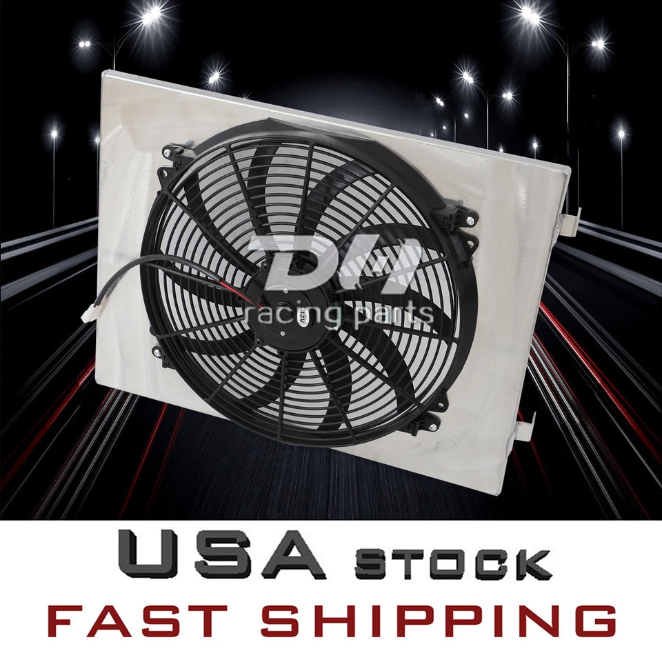 Ventilador de cubierta de radiador de 3 filas apto para Chevy Bel-Air/Del Ray/Nomad 1955-1957 4,6 L V8 #5057 Foto 4 de 4