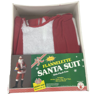 Rubies Santa Claus Costume Flannelette Suit Standard Size 40-46