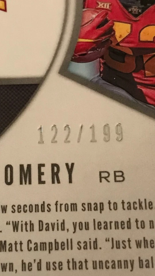 2020-21 Panini Prizm Draft Picks Football RC David Montgomery #d 122/199 Bears🔥 - Image 3 of 3