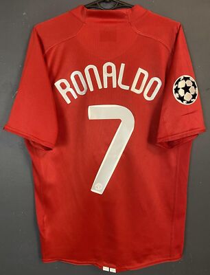 マンチェスター　2008 半袖　RONALDO Mサイズ RONALDO MEN MANCHESTER UNITED 2007/2008 UEFA SOCCER FOOTBALL SHIRT