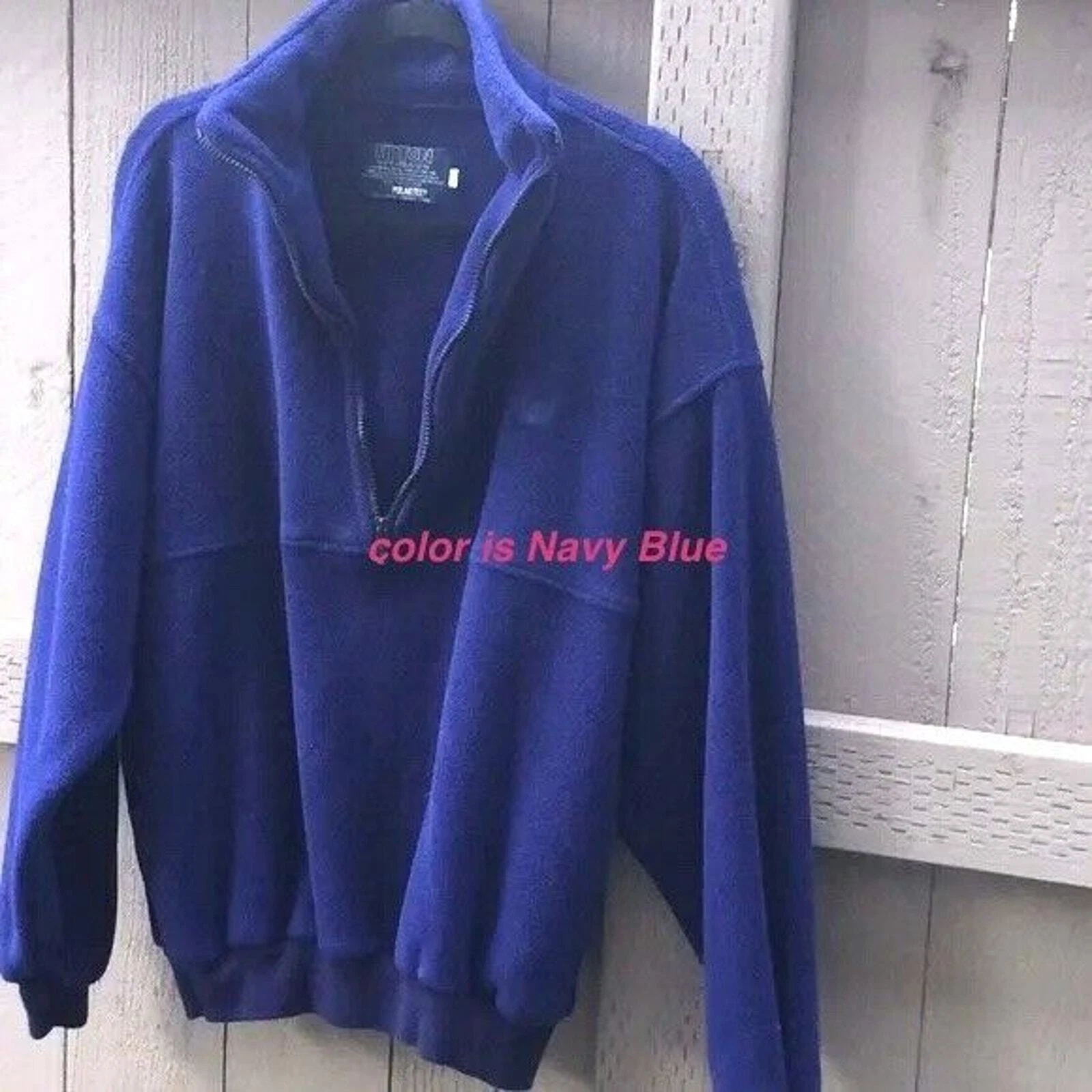 Fleece Sherpa Men’s Jacket Color- Navy Blue Fabric-100% Polyester Size-Large