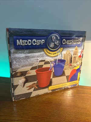 NEW Madd Capp Checkers With Pop For Friends & Fans of The Beach Board Dice Game