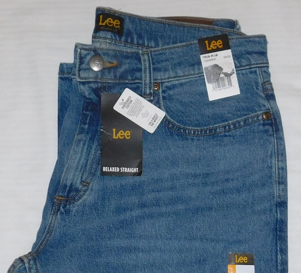 LEE Relaxed Fit Jeans Stretch Straight Leg Relaxed Seat & Thigh True Blue - Image 3 of 4