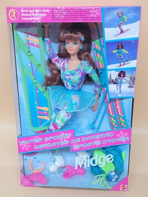 1994 Mattel Winter Sports Midge Ski Snowboard Ice Skate #13514