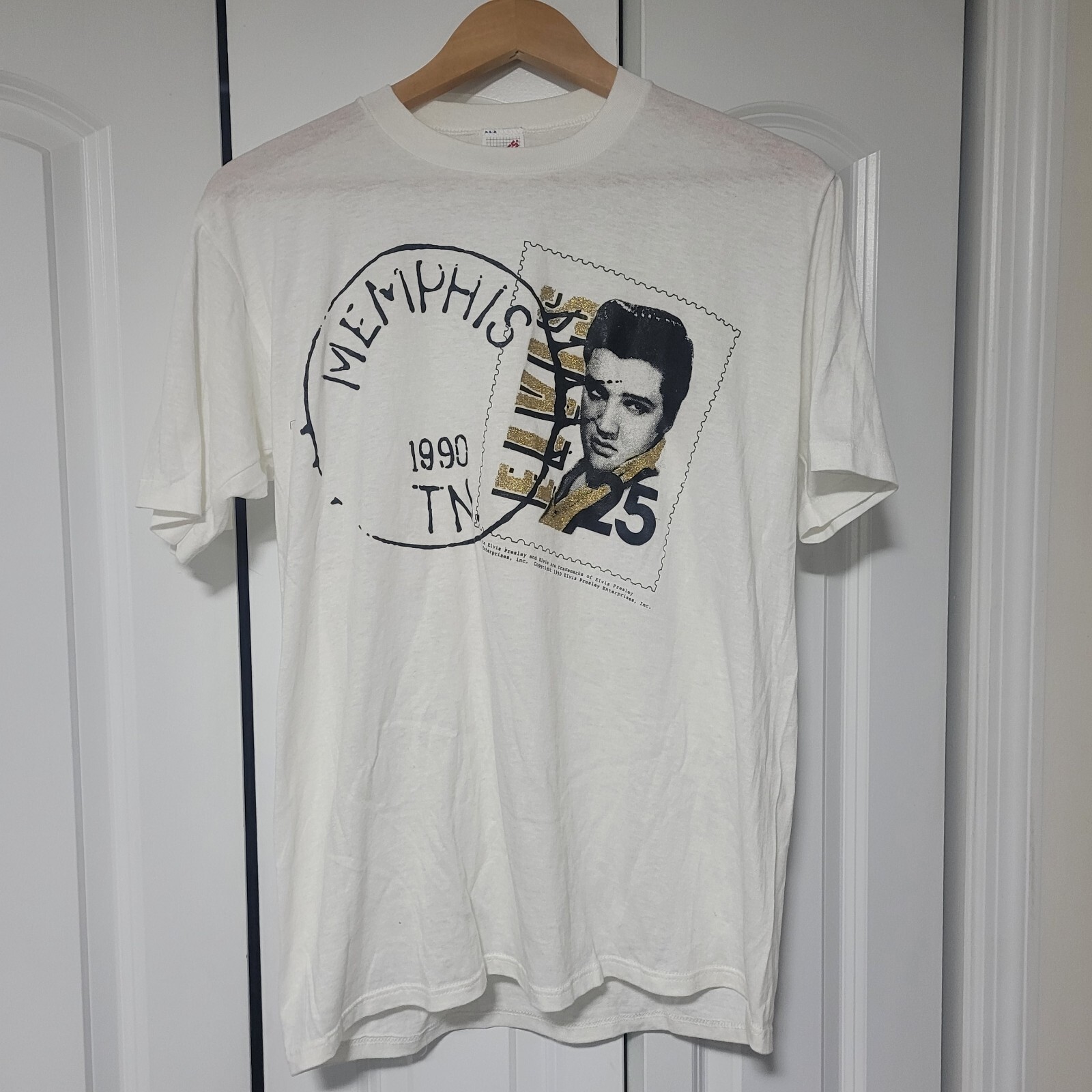 Vintage Elvis Presley T-Shirt 1990 Single Stitch Memphis TN Stamp NEW no Tags