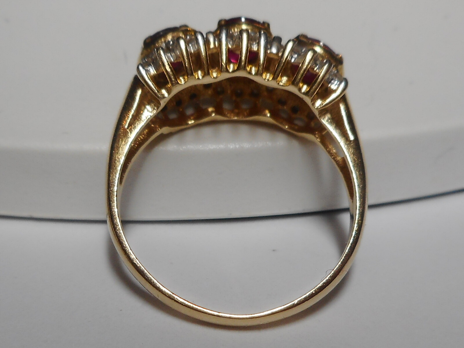 Ruby Diamond gemstone ring size 7 - image 5