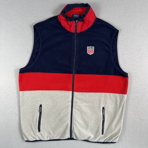 POLO Ralph Lauren USA SCUDO Gilet in pile da uomo taglia XL | eBay