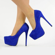 Womens Concealed Platform High Heels Stiletto Pumps Party Club Court Shoes