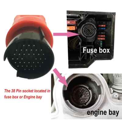 iCarsoft BENZ-38PIN RED for OBD 1 Connector C Class 202, E 210,S 140,CLK 208,SLK
