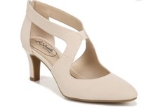 Life Stride Simply Comfort Flex Size 9M Pumps Taupe Straps Zip Heel GIOVANNI 2