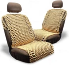 Zone Tech 2x Natural Wood Wooden Beaded Seat Cover Massage Cool Car Cushion