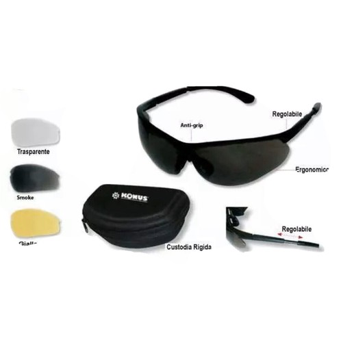 OCCHIALI KONUS KIT LENTI INTERCAMBIABILI TIRO A VOLO POLIGONO CACCIA SPORT  8049 | eBay
