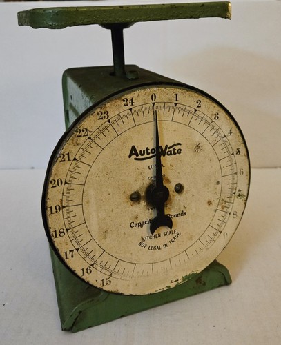 Antique Scale Autowate Kitchen Country Farm Decor Made In Chicago Up To 25 Lbs