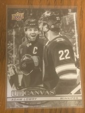ADAM LOWRY  2025-26 Upper Deck hockey canvas #44 black &amp; white