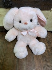 Commonwealth Pink Bunny Pink Bow Pink Nose Plush 1990 90's