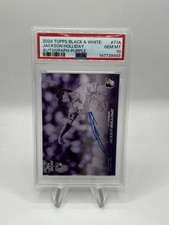 2024 Topps Black & White Jackson Holliday Purple Auto /25 #71-A PSA10 Baltimore 