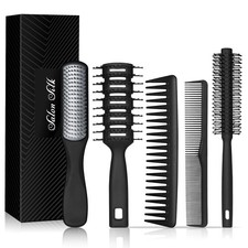 SalonSilk Hair Brush for Men, 5PCS Men Hair Brush Styling Comb Set, Profess...