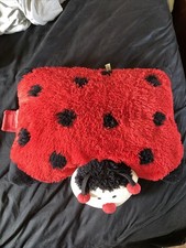 Retired Pillow Pets "Ladybug Red Black" Ms. Lady Bug Soft Stuffed Plush 18x20