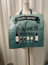 New Christmas Tree Shop, there might be wine in this Bag Reusable Tote SZ L