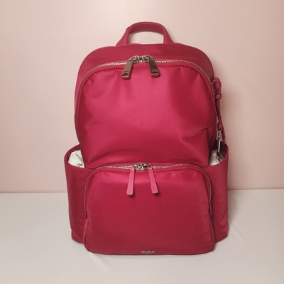 Tumi Pink Leather Backpack NEW Tumi Voyageur ROSIE 16.1” Nylon & Leather Laptop  main image 3
