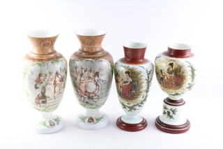 Vintage Painted Vase Collection Inc Cherubs Renaissance Style