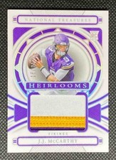 2024 Panini NT J.J. McCarthy #CM-JMC Century Materials Holo Silver /25 MEM RC