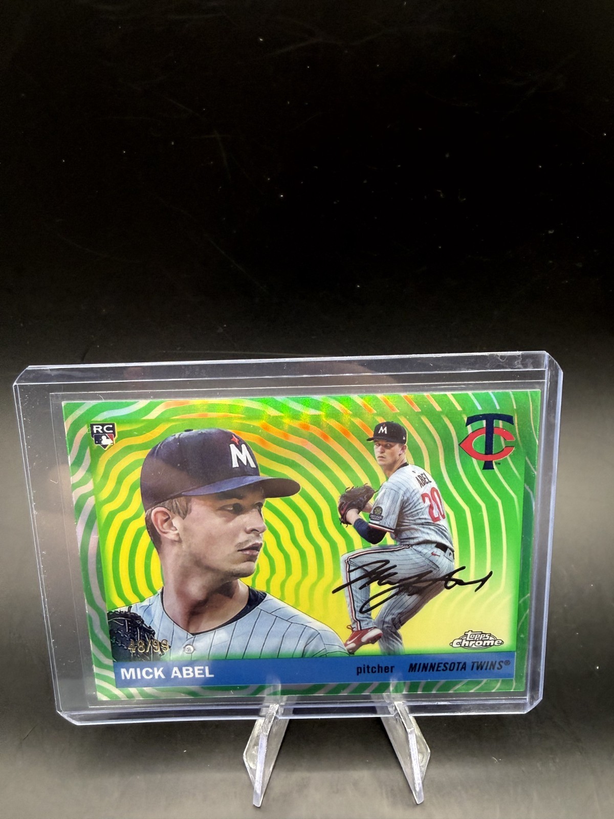2025 Topps Chrome Platinum Mick Abel Green Refractor Vibrations RC ROOKIE /99 SP