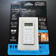 MY TOUCH SMART myTouchSmart 26893-P1 SIMPLE SET IN-WALL DIGITAL TIMER NEW