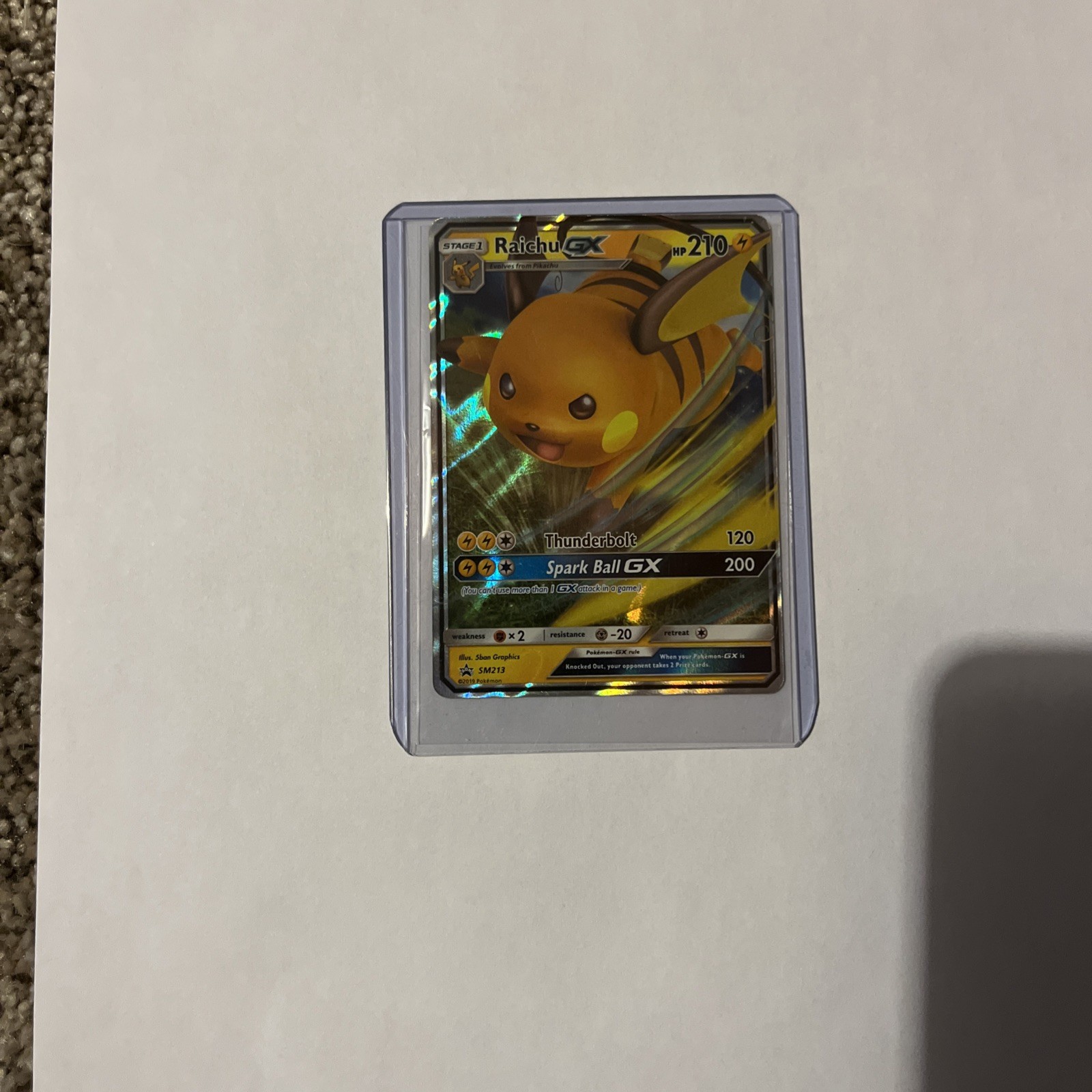 Pokémon TCG Raichu GX SM213 (NM)