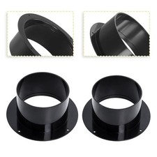 Round Wall Flange Connector Black Exhaust Pipe Connector  Ventilation Pipe
