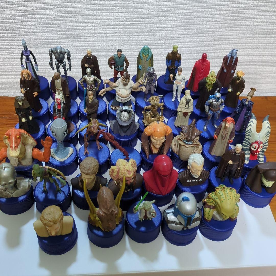 Star Wars Pepsi Bottle Cap Figure Lot of 45 Collectible Characters
