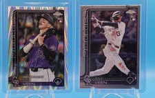 2025 Topps Chrome Update Zac Veen Rookie Debut Ray Wave Refractor & A Base RC