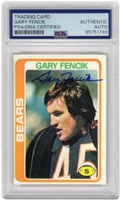 Gary Fencik Signed Chicago Bears 1978 Topps Rookie Football Card #497 -(PSA/DNA). rookie card picture