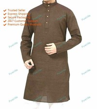 Indian Kurta Cotton Clothes Mens Shirt Indian Ethnic Dress Simple