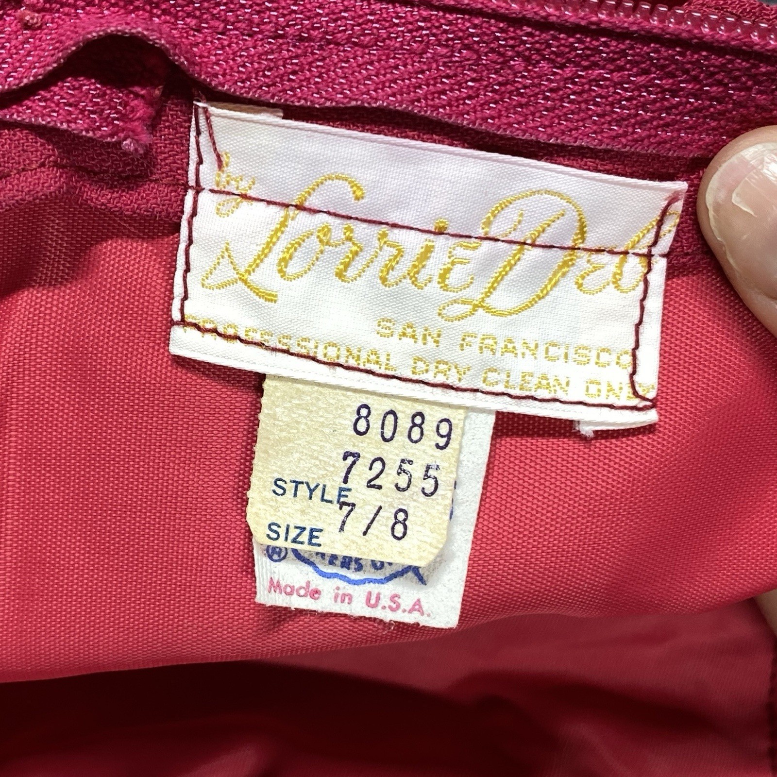 VINTAGE 60s Lorrie Deb San Francisco Dress Size 7/8 Ruffle Empire Waist Maxi