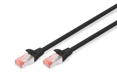 DIGITUS Patchkabel RJ45 S/FTP Cat6 3,00m schwarz +Hebelschut