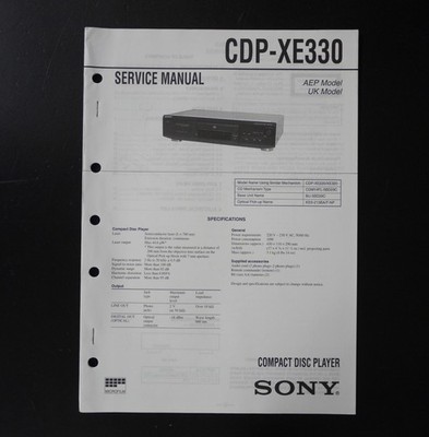 Original Sony CDP-XE330 CD-Player Service Manual S26